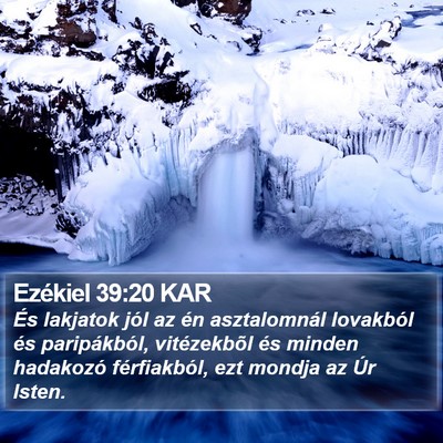 Ezékiel 39:20 KAR Bible Verse Image