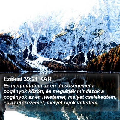 Ezékiel 39:21 KAR Bible Verse Image