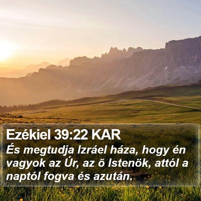 Ezékiel 39:22 KAR Bible Verse Image