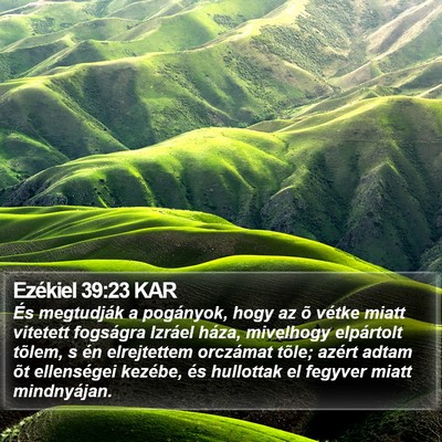 Ezékiel 39:23 KAR Bible Verse Image