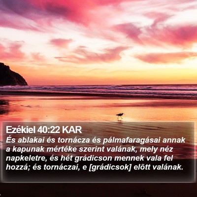 Ezékiel 40:22 KAR Bible Verse Image