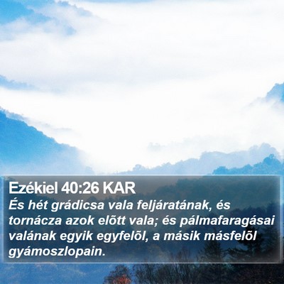 Ezékiel 40:26 KAR Bible Verse Image