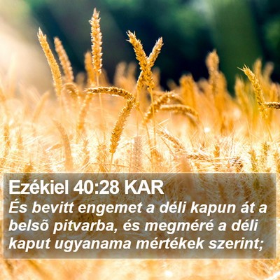 Ezékiel 40:28 KAR Bible Verse Image
