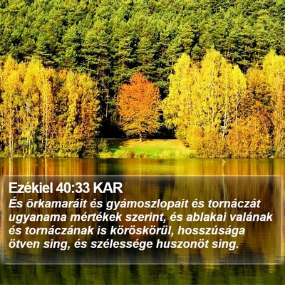 Ezékiel 40:33 KAR Bible Verse Image