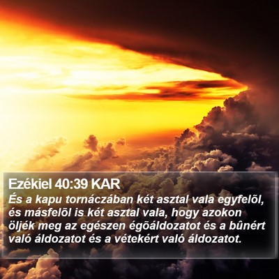 Ezékiel 40:39 KAR Bible Verse Image