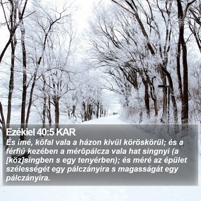 Ezékiel 40:5 KAR Bible Verse Image