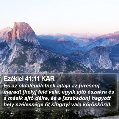 Ezékiel 41:11 KAR Bible Verse Image