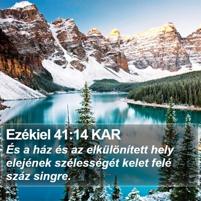 Ezékiel 41:14 KAR Bible Verse Image