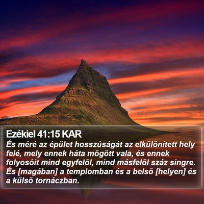 Ezékiel 41:15 KAR Bible Verse Image