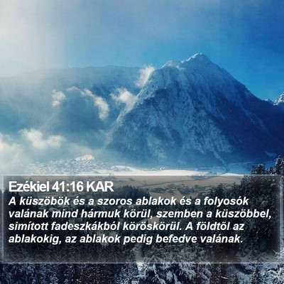 Ezékiel 41:16 KAR Bible Verse Image