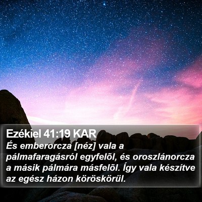 Ezékiel 41:19 KAR Bible Verse Image