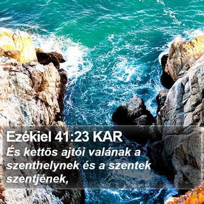 Ezékiel 41:23 KAR Bible Verse Image