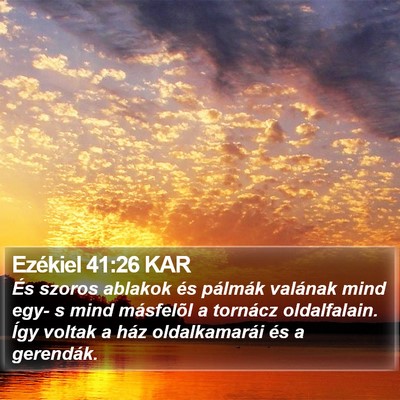 Ezékiel 41:26 KAR Bible Verse Image