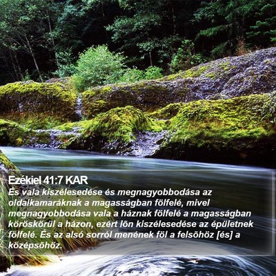 Ezékiel 41:7 KAR Bible Verse Image