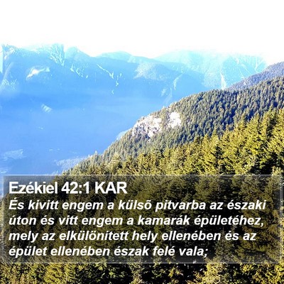 Ezékiel 42:1 KAR Bible Verse Image