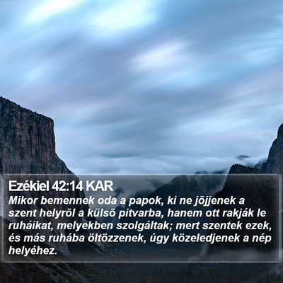 Ezékiel 42:14 KAR Bible Verse Image