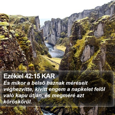 Ezékiel 42:15 KAR Bible Verse Image