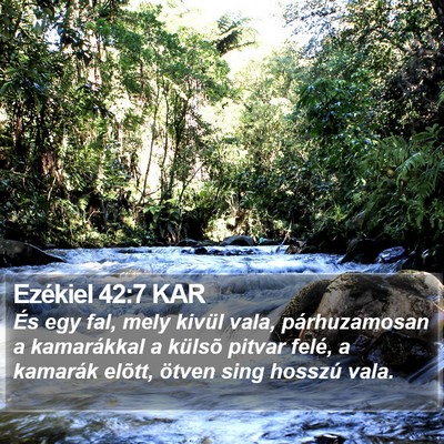 Ezékiel 42:7 KAR Bible Verse Image