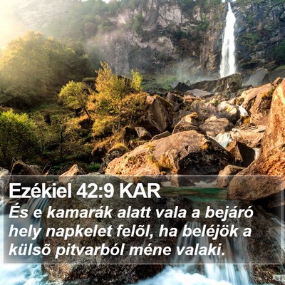 Ezékiel 42:9 KAR Bible Verse Image