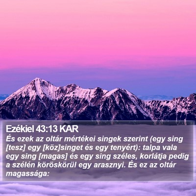 Ezékiel 43:13 KAR Bible Verse Image