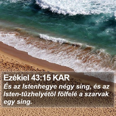 Ezékiel 43:15 KAR Bible Verse Image