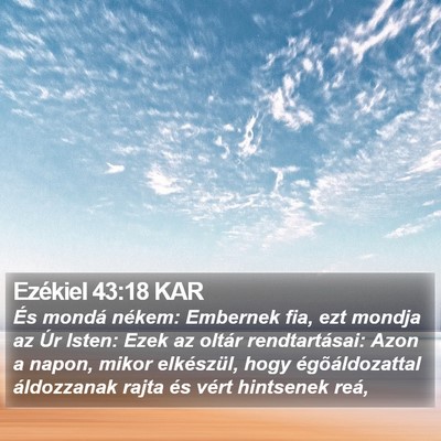 Ezékiel 43:18 KAR Bible Verse Image