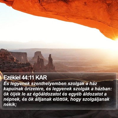 Ezékiel 44:11 KAR Bible Verse Image