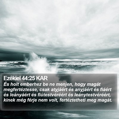 Ezékiel 44:25 KAR Bible Verse Image