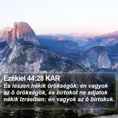 Ezékiel 44:28 KAR Bible Verse Image