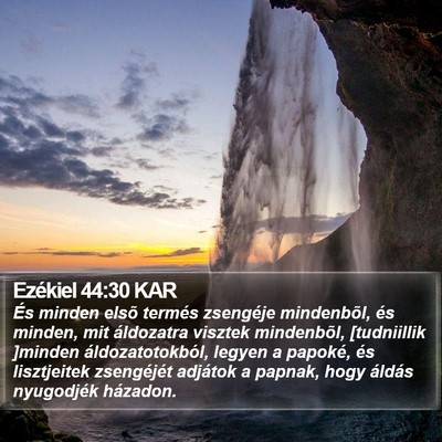 Ezékiel 44:30 KAR Bible Verse Image