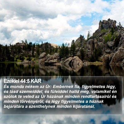 Ezékiel 44:5 KAR Bible Verse Image