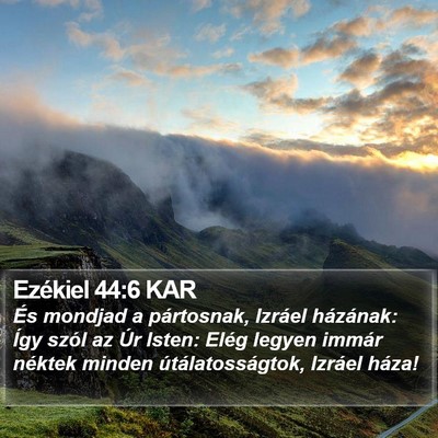 Ezékiel 44:6 KAR Bible Verse Image