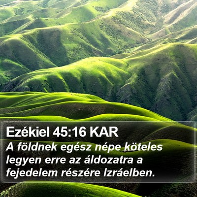 Ezékiel 45:16 KAR Bible Verse Image