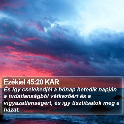 Ezékiel 45:20 KAR Bible Verse Image