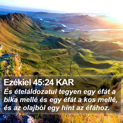 Ezékiel 45:24 KAR Bible Verse Image