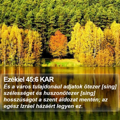 Ezékiel 45:6 KAR Bible Verse Image