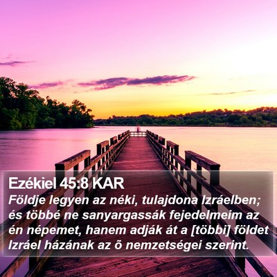 Ezékiel 45:8 KAR Bible Verse Image