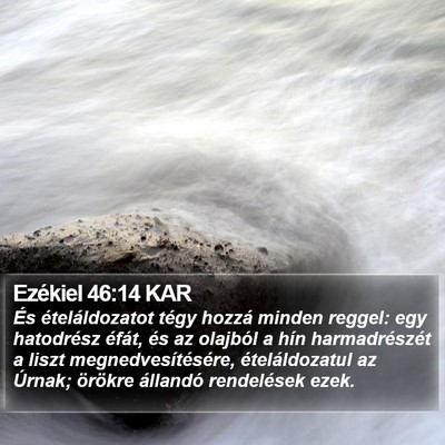 Ezékiel 46:14 KAR Bible Verse Image
