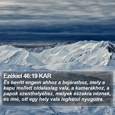 Ezékiel 46:19 KAR Bible Verse Image