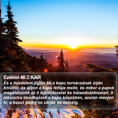 Ezékiel 46:2 KAR Bible Verse Image