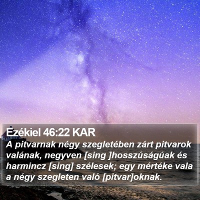 Ezékiel 46:22 KAR Bible Verse Image