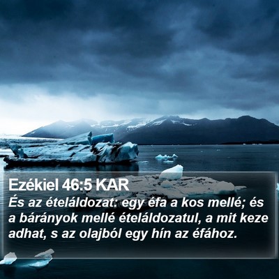Ezékiel 46:5 KAR Bible Verse Image
