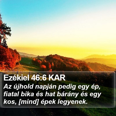 Ezékiel 46:6 KAR Bible Verse Image