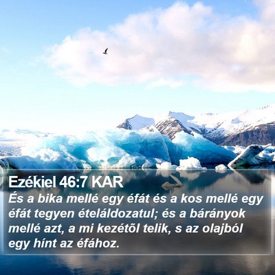 Ezékiel 46:7 KAR Bible Verse Image
