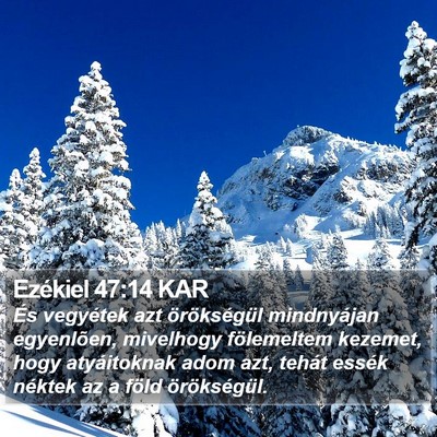 Ezékiel 47:14 KAR Bible Verse Image