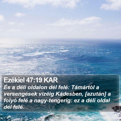 Ezékiel 47:19 KAR Bible Verse Image