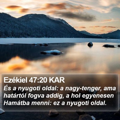 Ezékiel 47:20 KAR Bible Verse Image