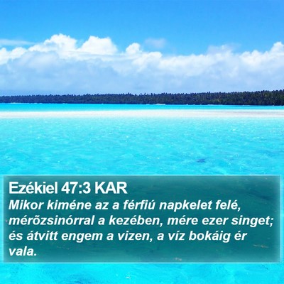 Ezékiel 47:3 KAR Bible Verse Image