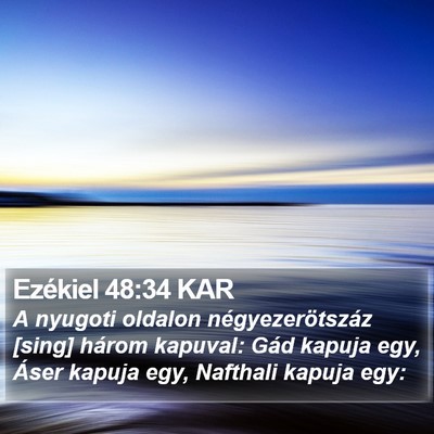 Ezékiel 48:34 KAR Bible Verse Image