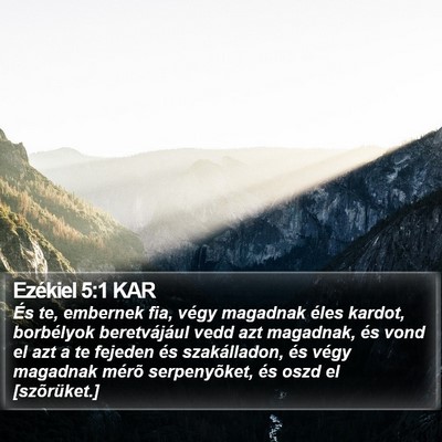 Ezékiel 5:1 KAR Bible Verse Image